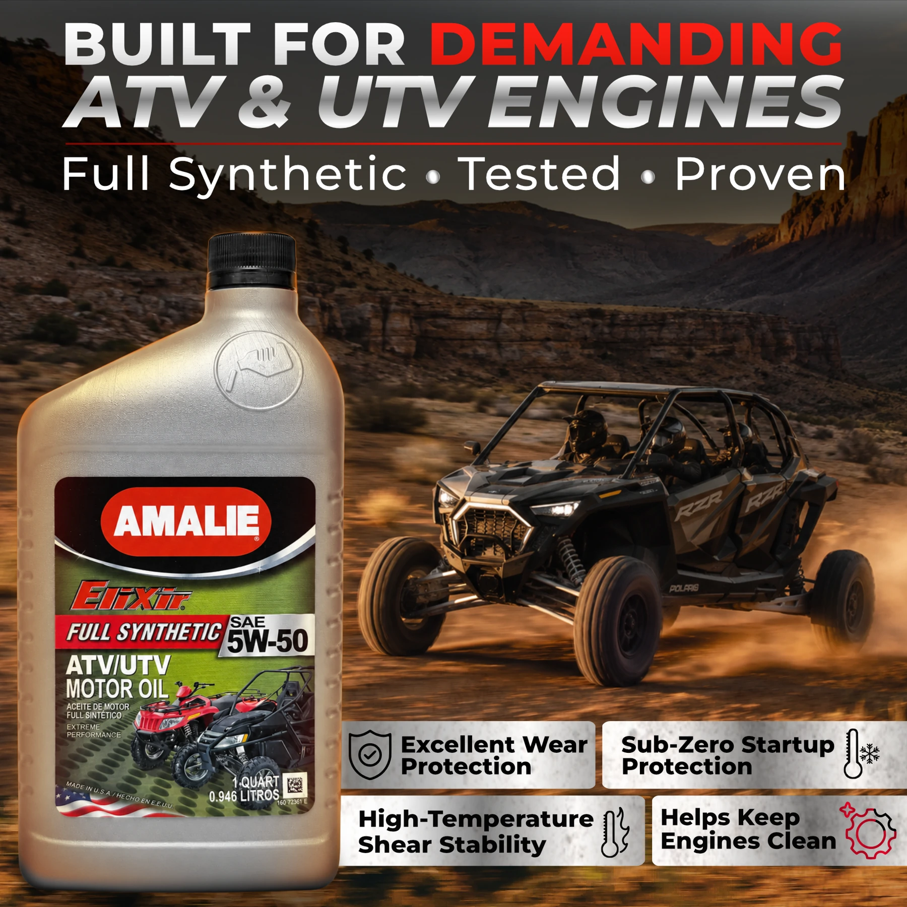 Amalie ATV/UTV — product compatibility and performance creative